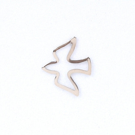 LAPEL PIN OPEN DOVE SILVER PK6