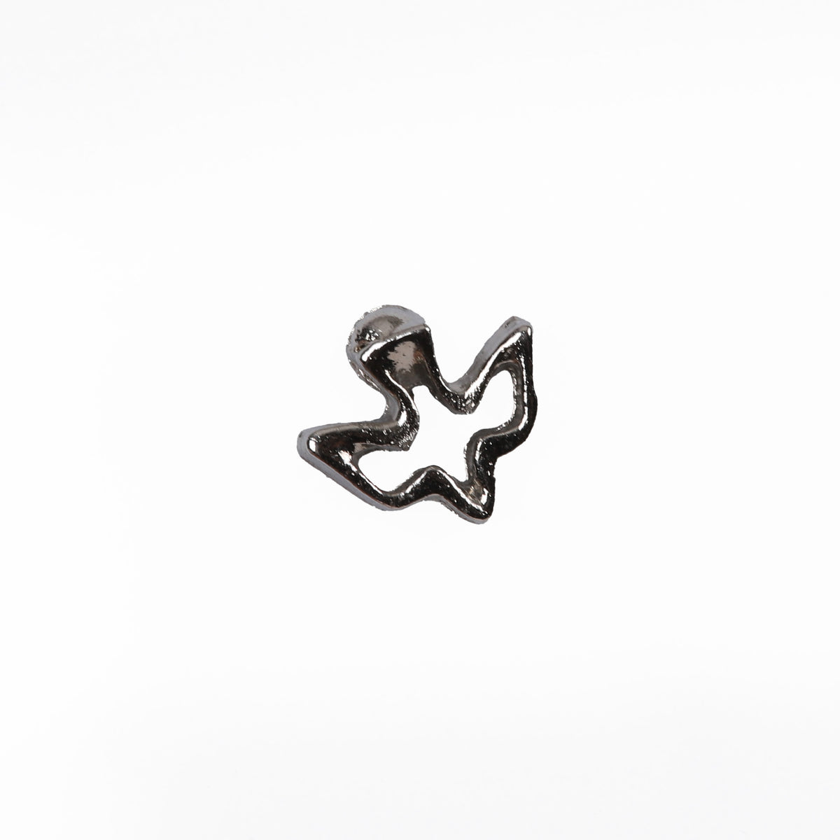 LAPEL PIN SMALL OPEN DOVE SILVER PK6