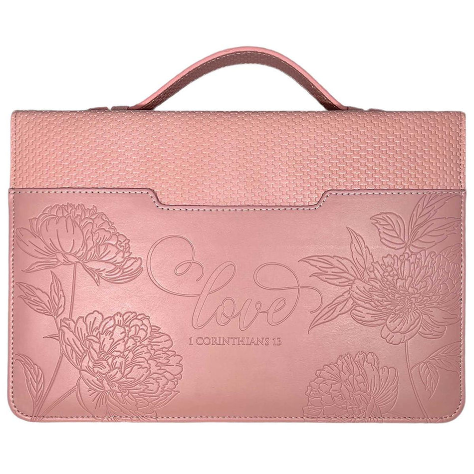 Bible Cover Weave -"love"-pink by Dicksons