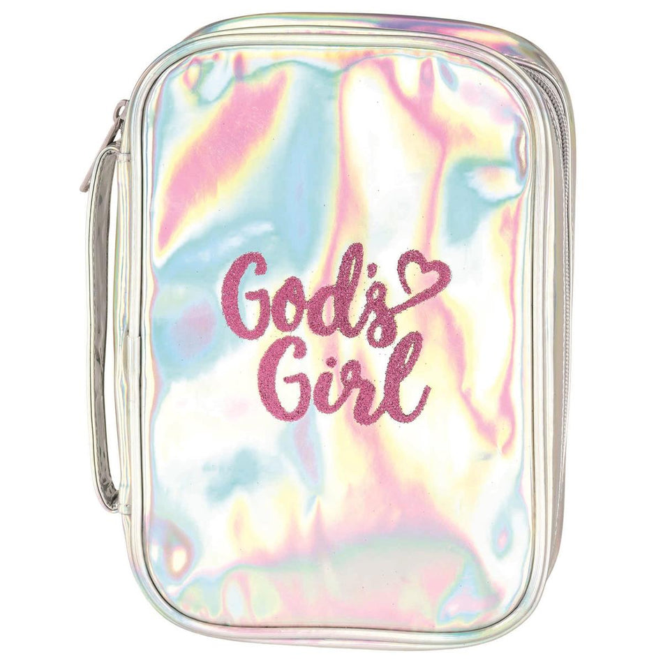 Bible Cover - Gods Girl - Silver - L by Dicksons