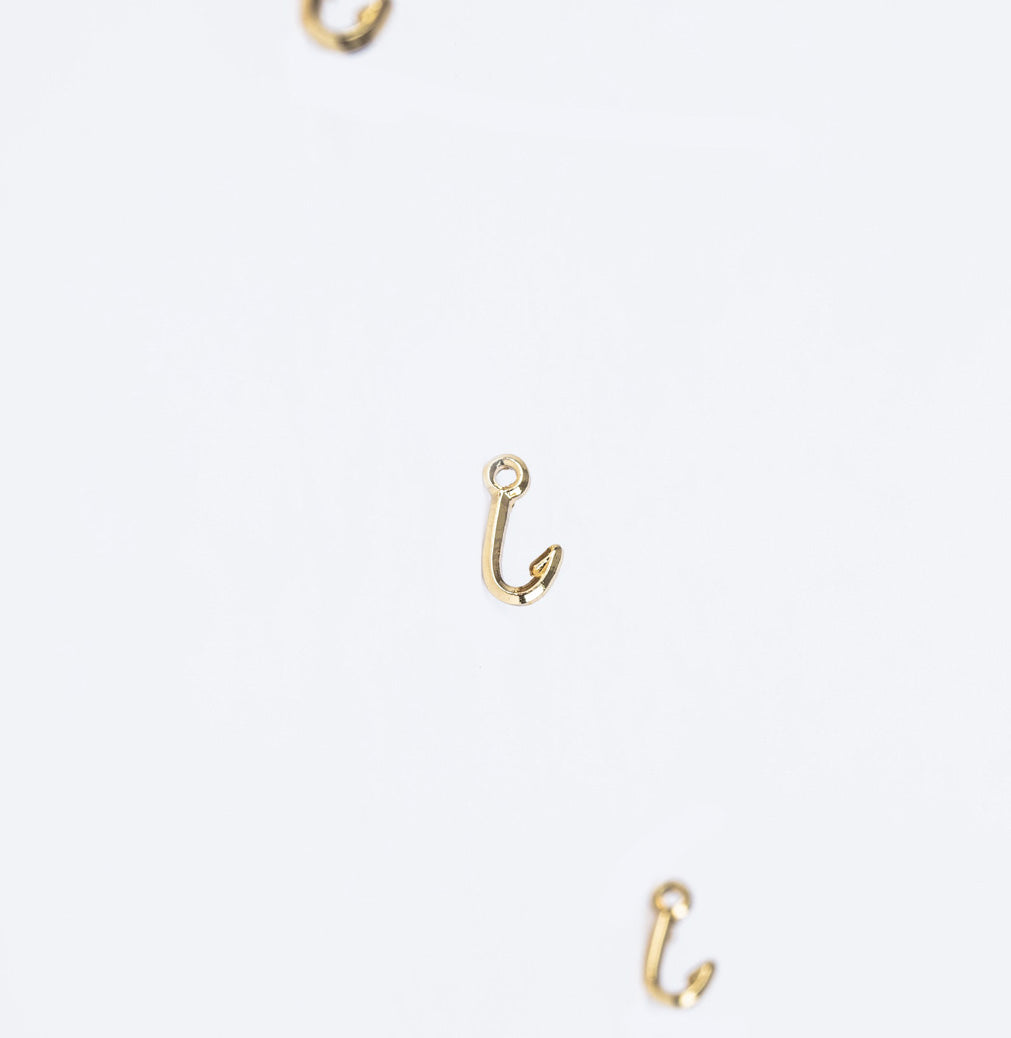 LAPEL PIN FISH HOOK GOLD PK6