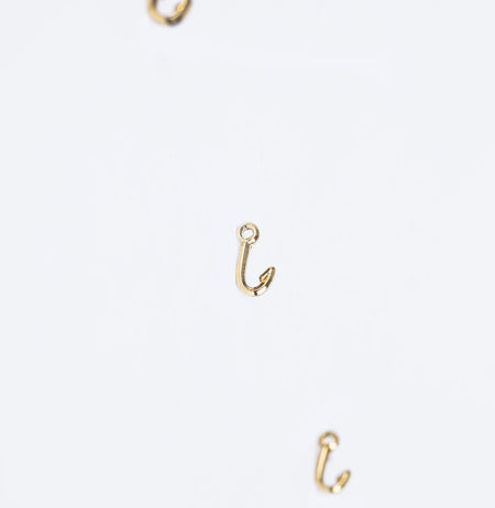 LAPEL PIN FISH HOOK GOLD PK6