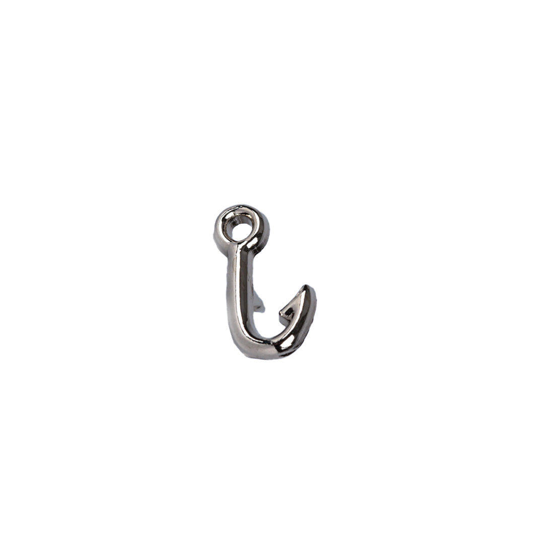 LAPEL PIN FISH HOOK SILVER PK6