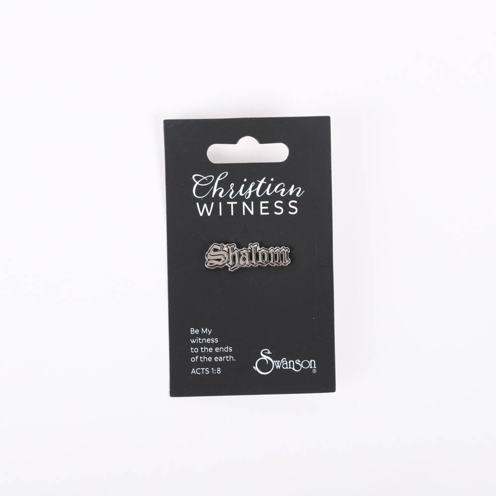 LAPEL PIN SHALOM SILVER PK3
