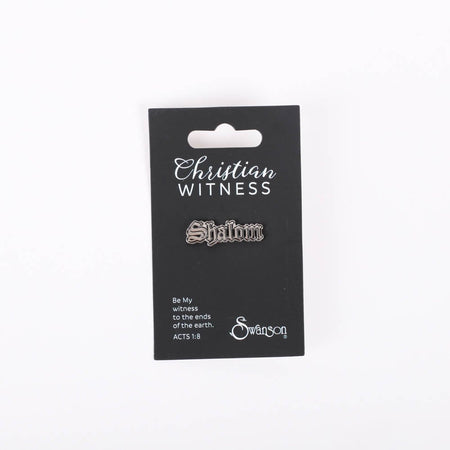 Shalom Silver and Black Lapel Pins - Pack of 3 by Swanson Christian Products, product view 2
