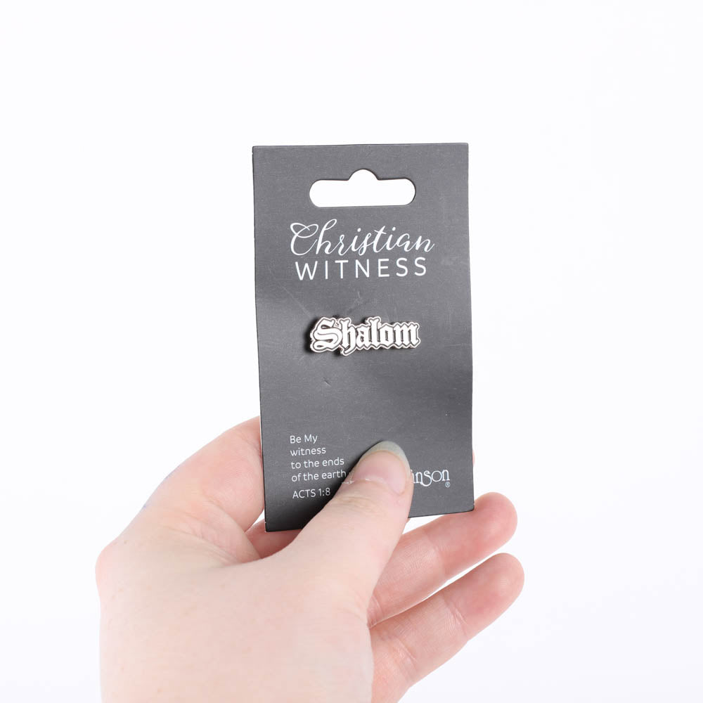 LAPEL PIN SHALOM SILVER PK3