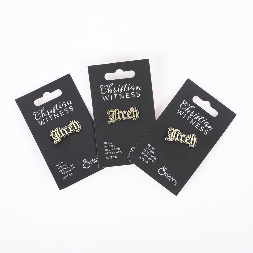 Jireh Gold and Black Lapel Pins - Pack of 3 by Swanson Christian Products, product view 4