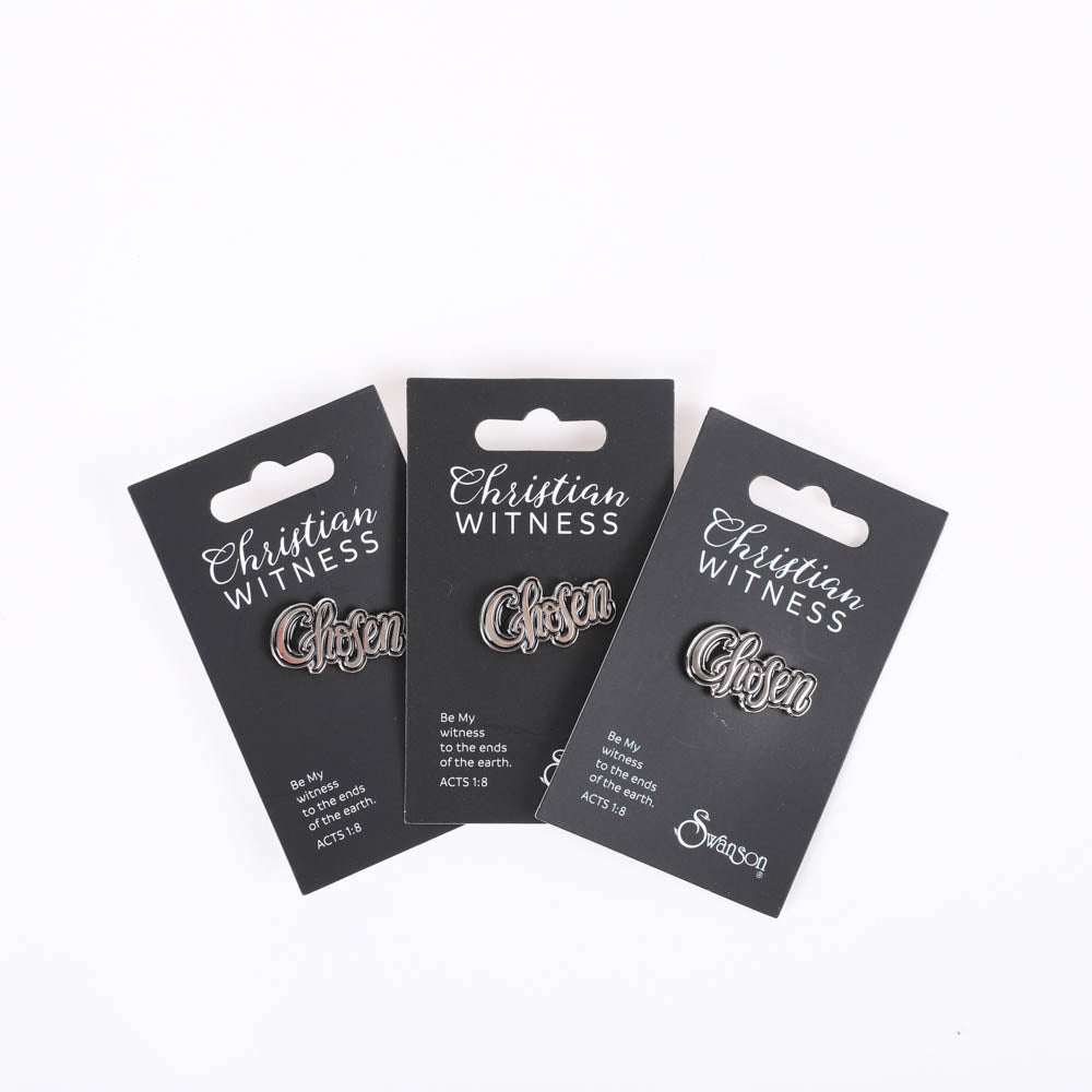 LAPEL PIN CHOSEN SILVER PK3