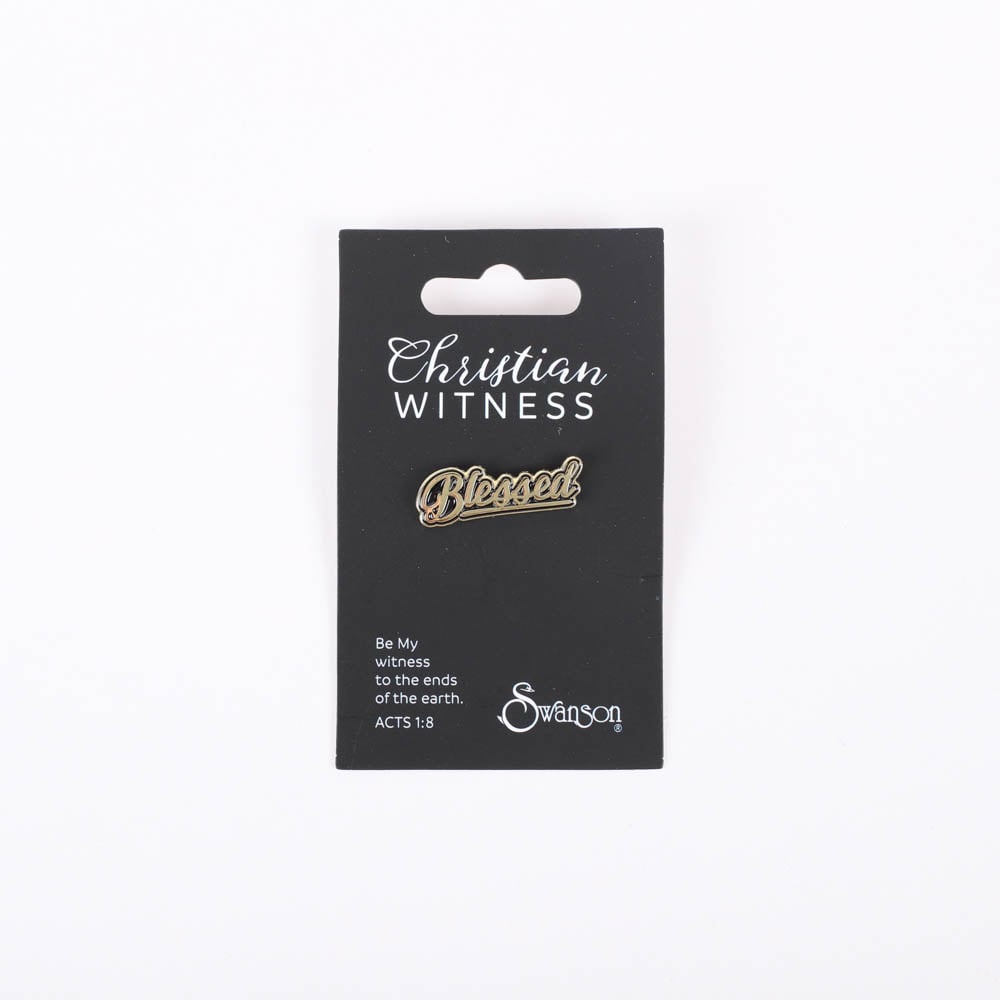 Blessed Gold and Black Lapel Pins - Pack of 3 by Swanson Christian Products, product view 2