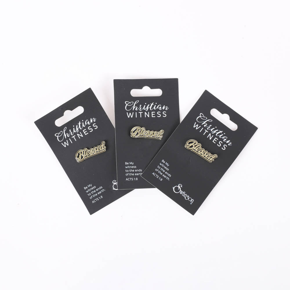 LAPEL PIN BLESSED GOLD PK3