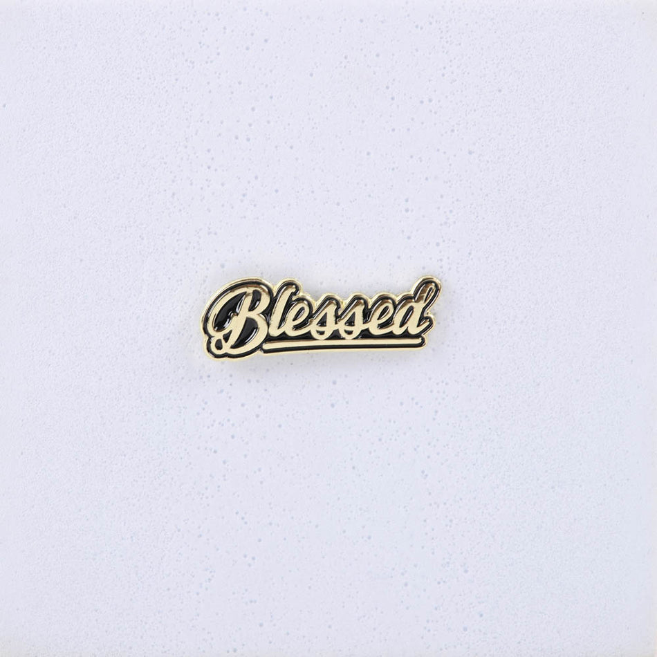 Blessed Gold and Black Lapel Pins - Pack of 3 by Swanson Christian Products