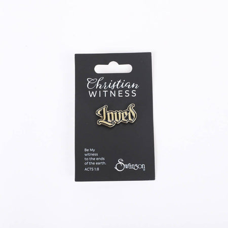 Loved Gold and Black Lapel Pins - Pack of 3 by Swanson Christian Products, product view 2