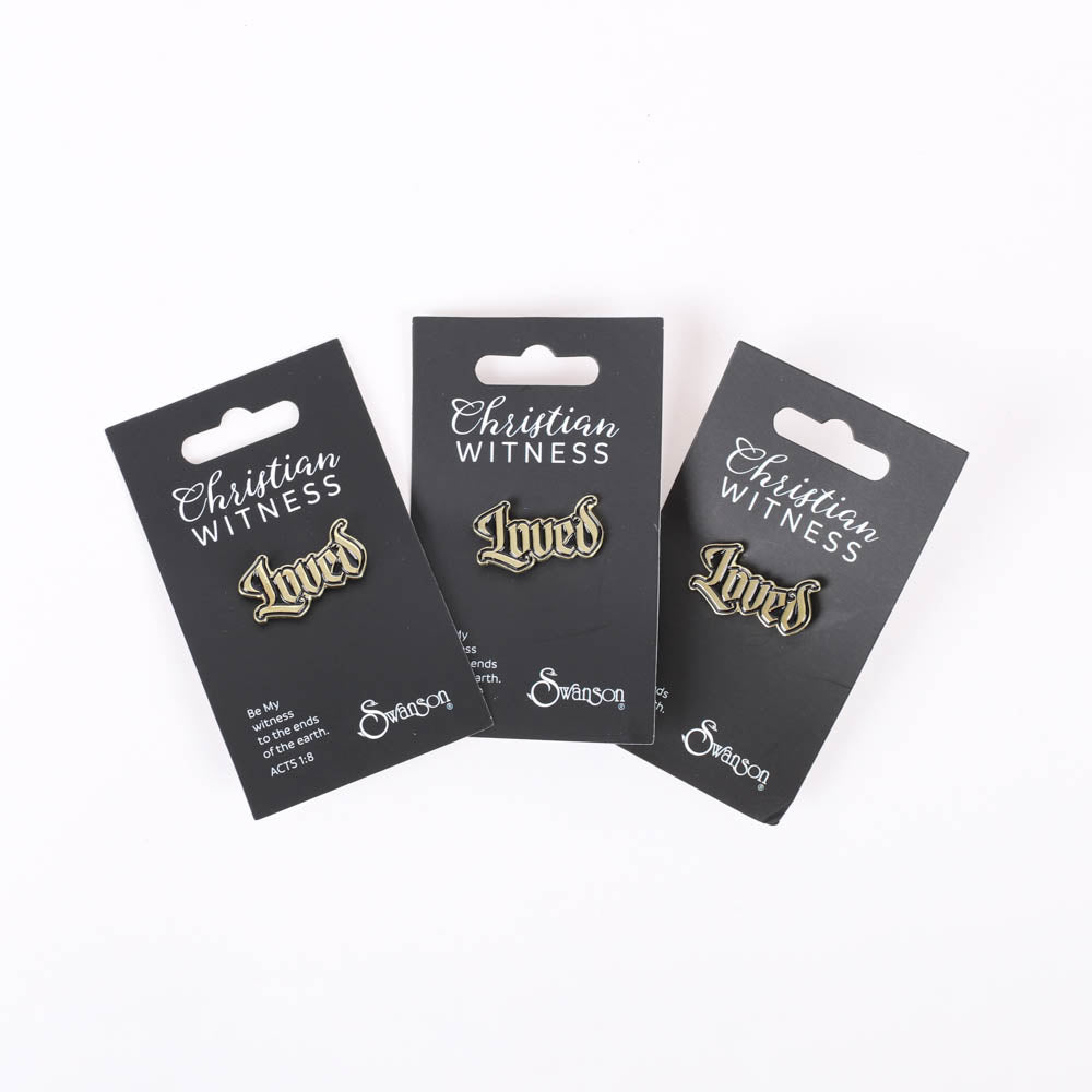 LAPEL PIN LOVED GOLD PK3
