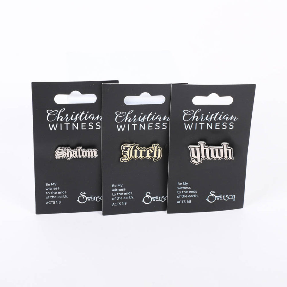 Names of God Lapel Pin Assortment - Pack of 3 by Swanson Christian Products