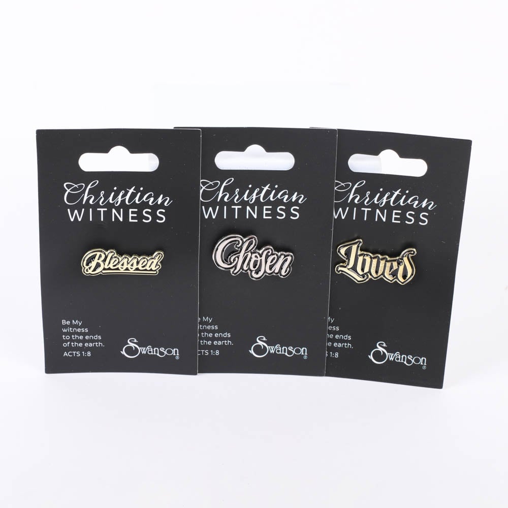 Who God Says I Am Lapel Pin Assortment - Pack of 3 by Swanson Christian Products, product view 6