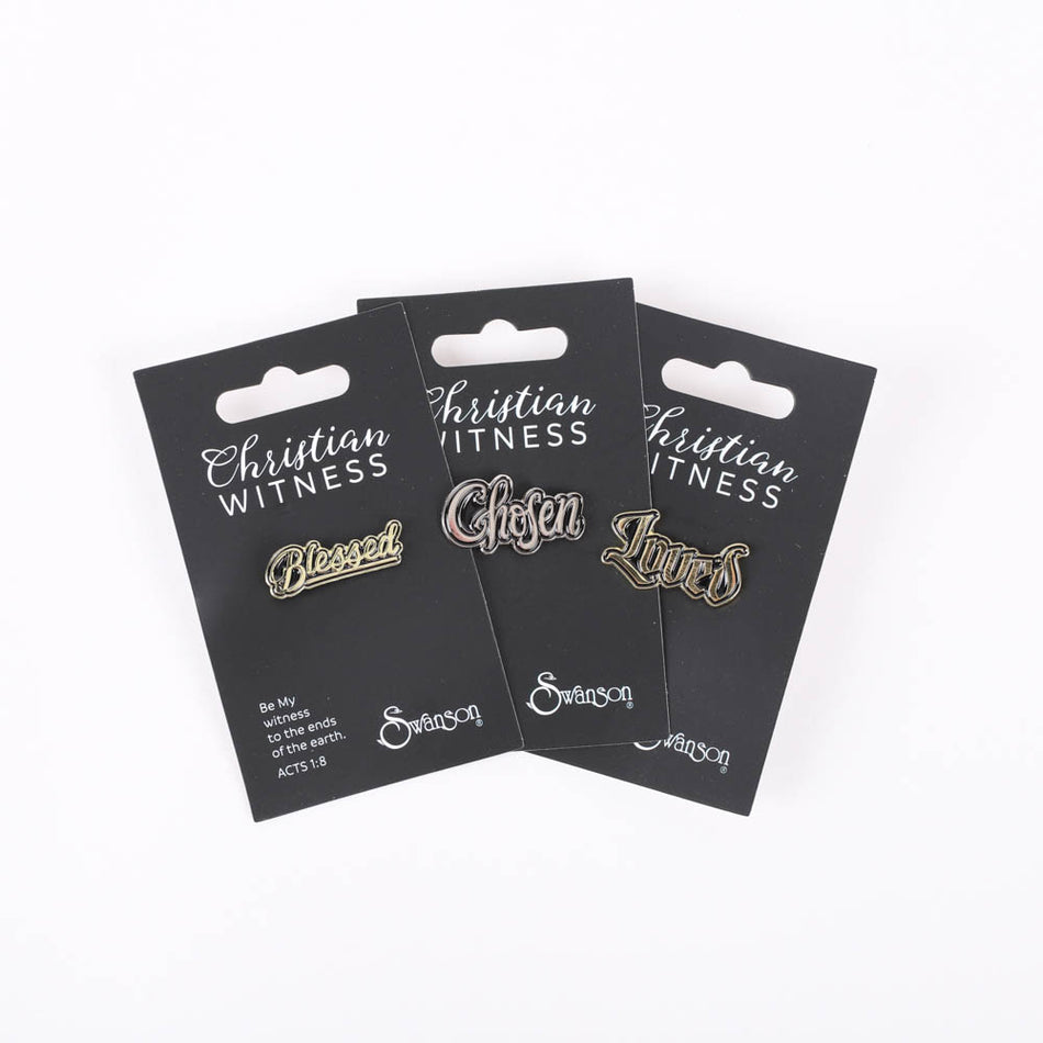Who God Says I Am Lapel Pin Assortment - Pack of 3 by Swanson Christian Products