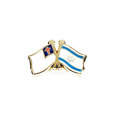 LAPEL PIN ISRAEL/CHRISTIAN FLAG PK6