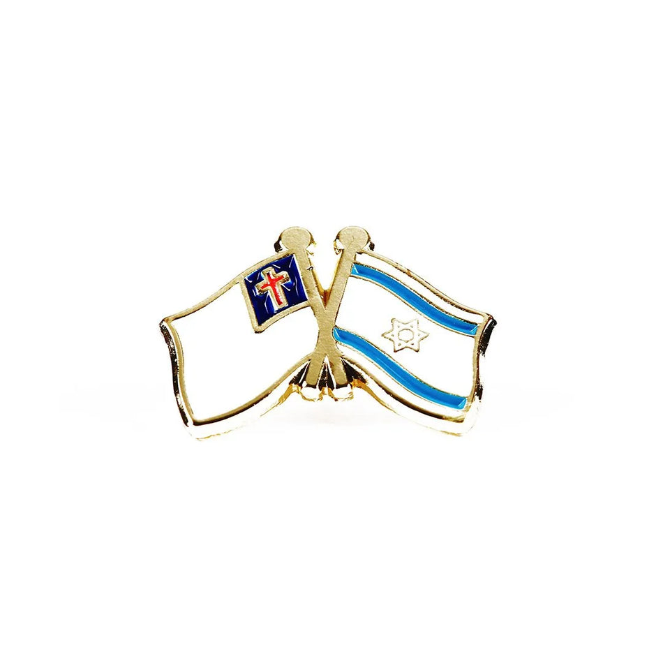 LAPEL PIN ISRAEL/CHRISTIAN FLAG PK6