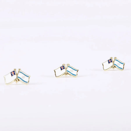 LAPEL PIN ISRAEL/CHRISTIAN FLAG PK6