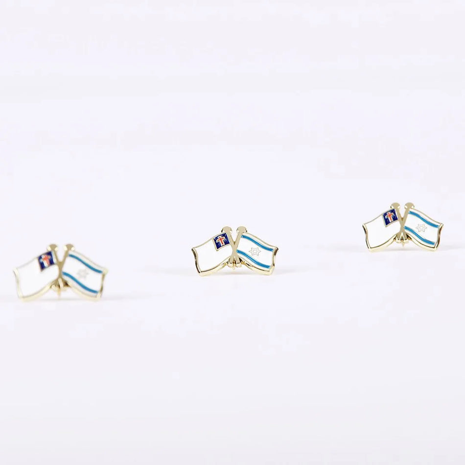 LAPEL PIN ISRAEL/CHRISTIAN FLAG PK6