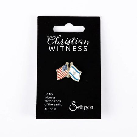 LAPEL PIN ISRAEL/AMERICAN FLAG PK6