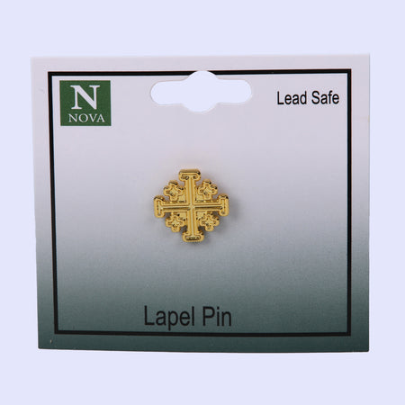LAPEL PIN JERUSALEM CROSS PK3