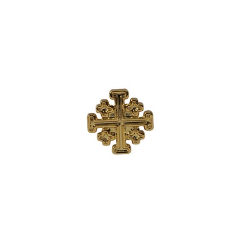 Gold Jerusalem Cross Lapel Pins - Pack of 3 by Swanson Christian Products, product view 4