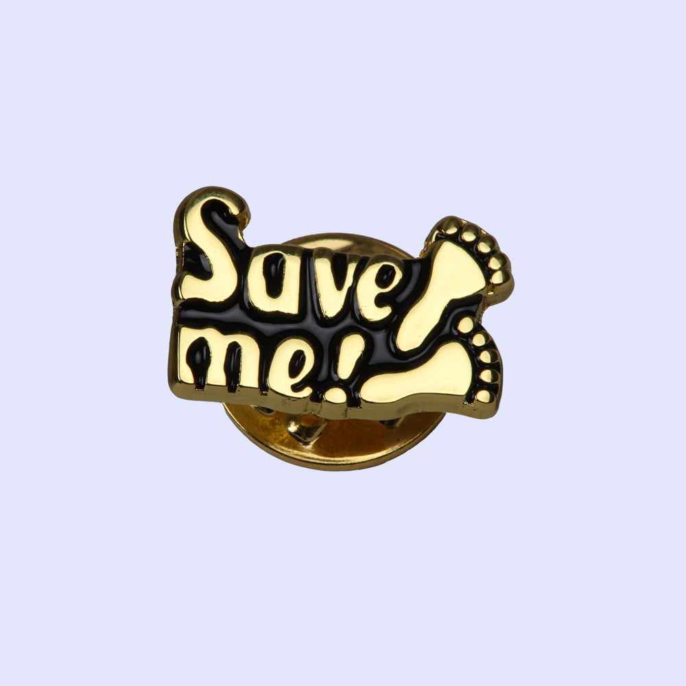 LAPEL PIN SAVE ME WITH FOOTPRINTS PK3