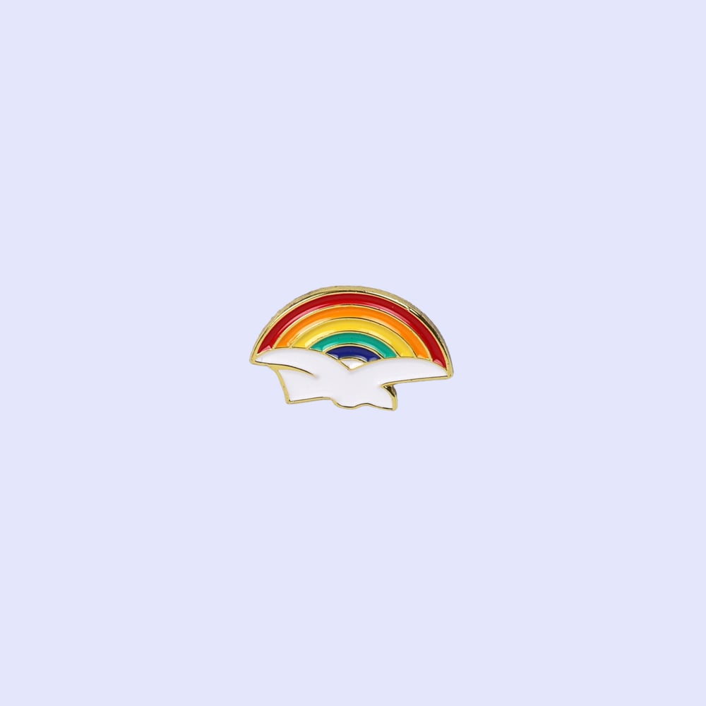 Dove and Rainbow Lapel Pins - Pack of 3 by Swanson Christian Products, product view 4
