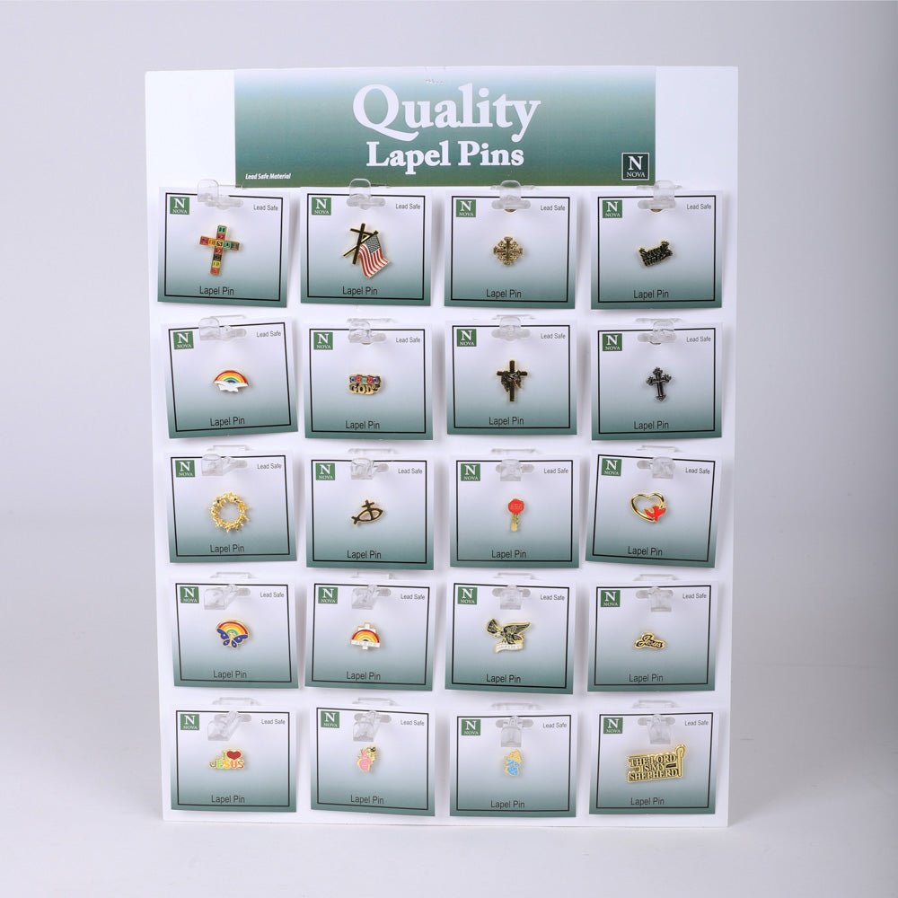 LAPEL PINS ASSORTMENT DISPLAY PK60