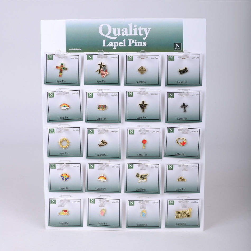 LAPEL PINS ASSORTMENT DISPLAY PK60