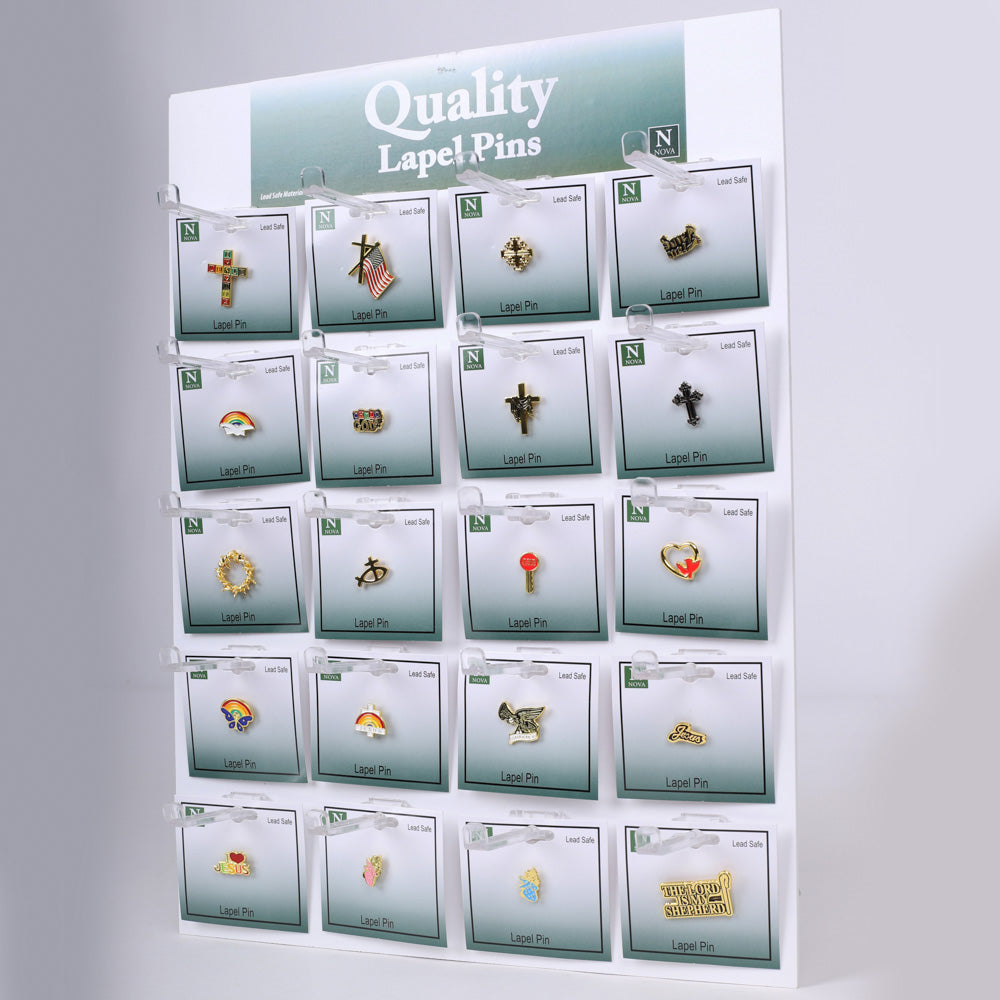 LAPEL PINS ASSORTMENT DISPLAY PK60