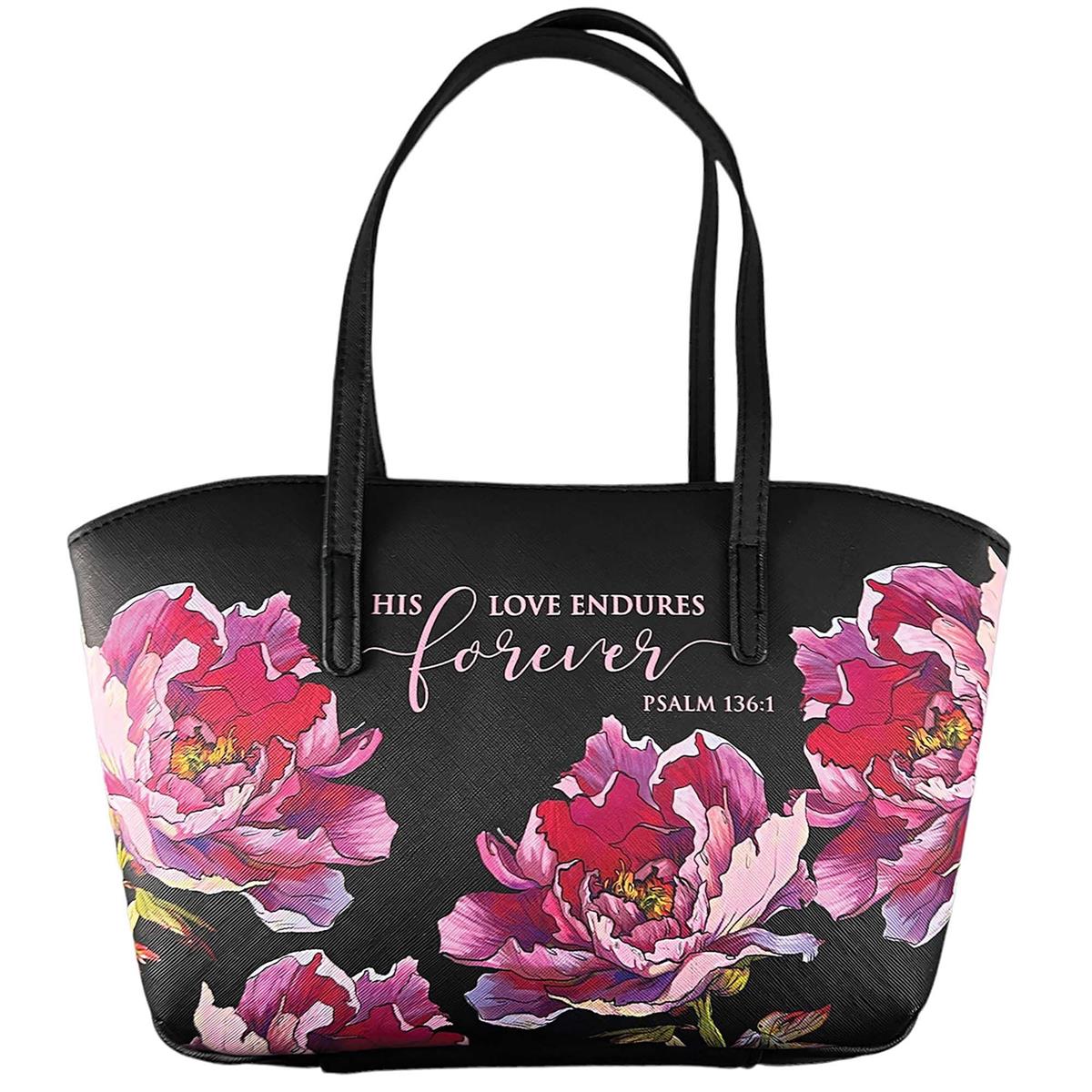 Bible Cover Psalm 136:1 -Floral Wedge Black-XL by Dicksons
