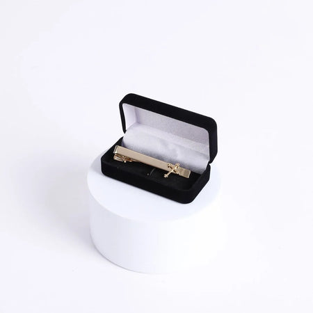 TIE BAR CROSS GOLD