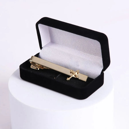 TIE BAR CROSS GOLD