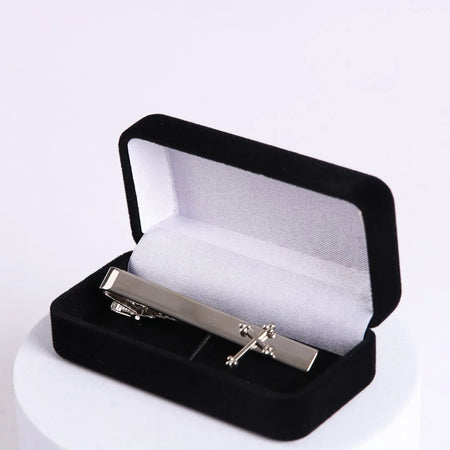 TIE BAR CROSS SILVER