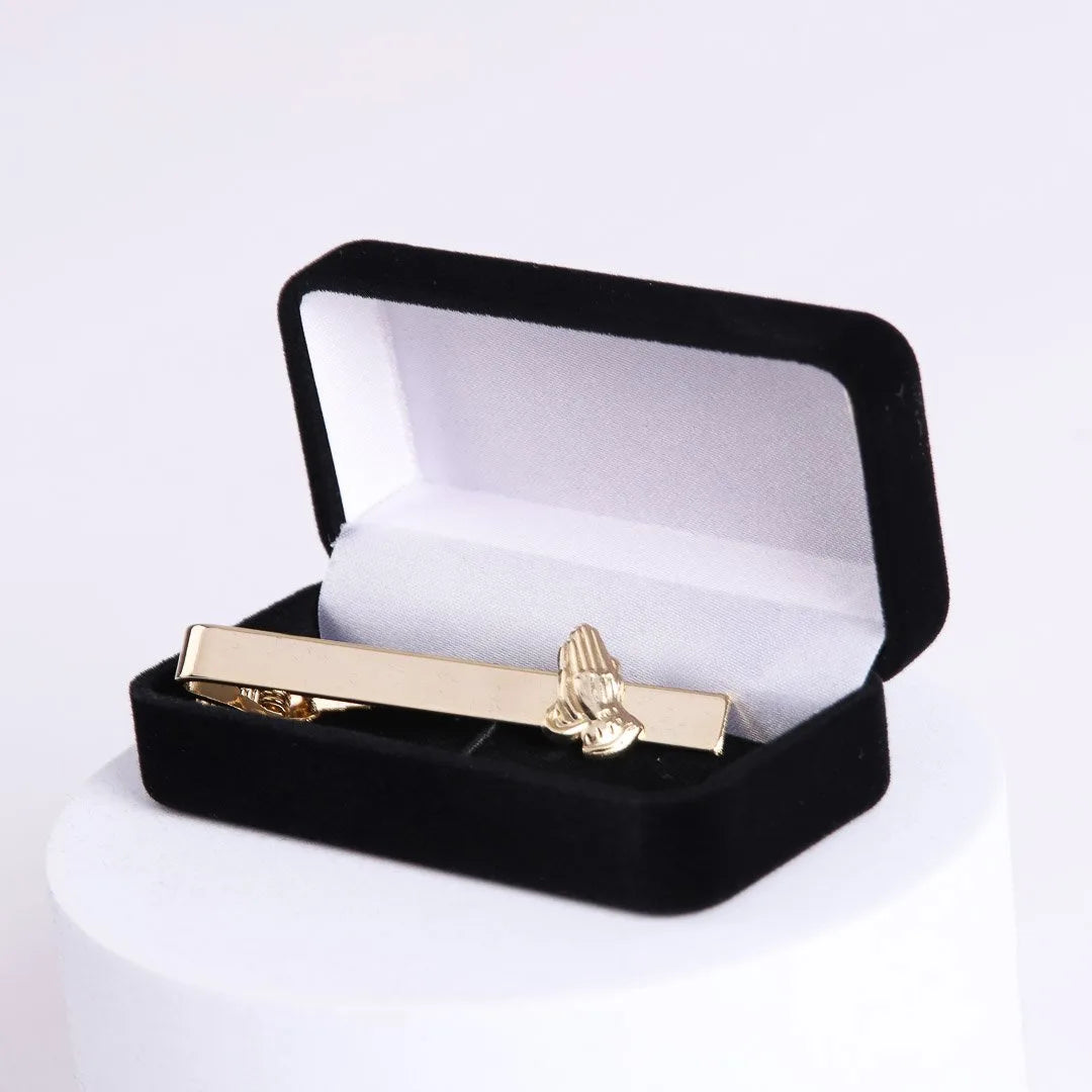 TIE BAR PRAYING HAND GOLD