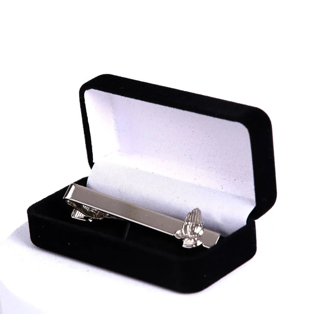 TIE BAR PRAYING HAND SILVER