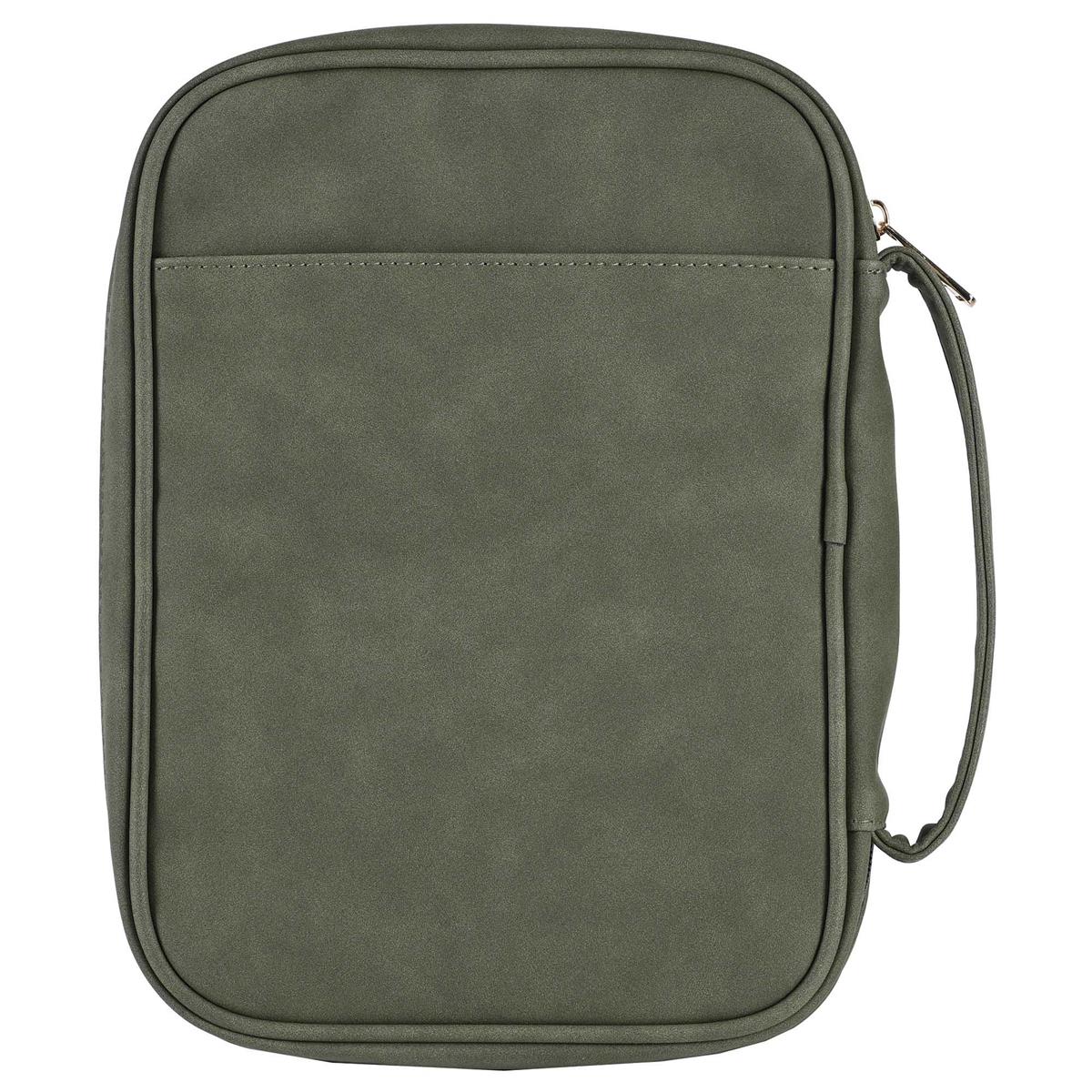 White Dove Designs Bible Cover-Embroidered Cross-Green-XLG by Dicksons, product view 2