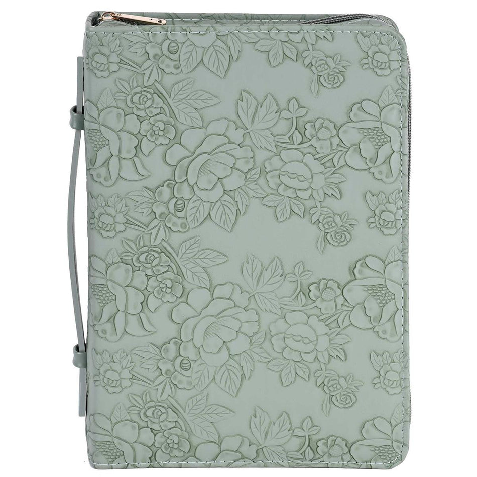 White Dove Designs Bible Cover-Sculpture Floral-Green-XLG by Dicksons