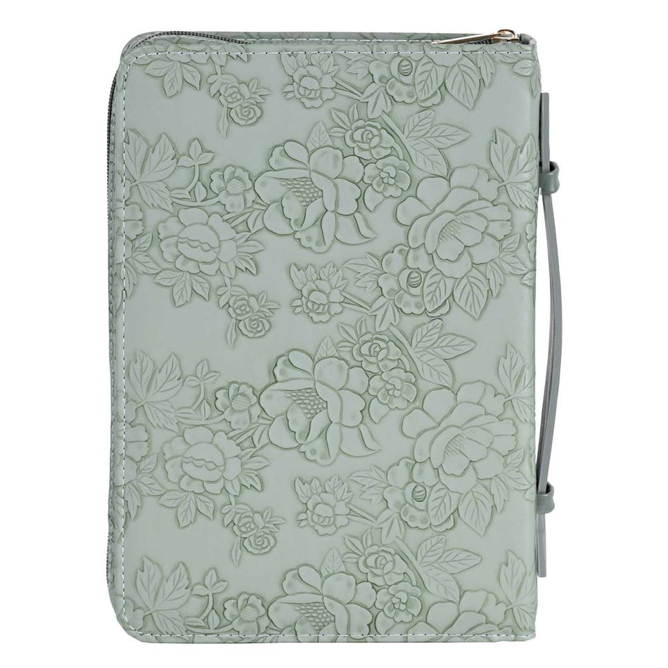 White Dove Designs Bible Cover-Sculpture Floral-Green-XLG by Dicksons, product view 2
