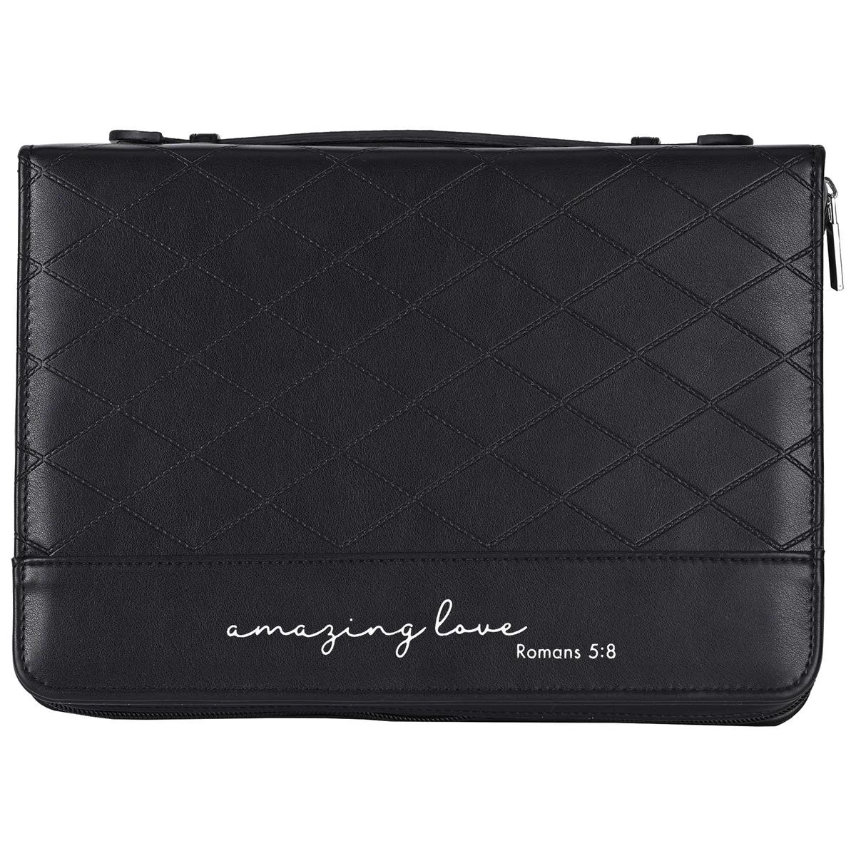 Bible Case Quilted Amazing Love Black by Dicksons