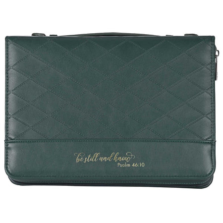 Bible Case Quilted Be Still Green XLarge by Dicksons