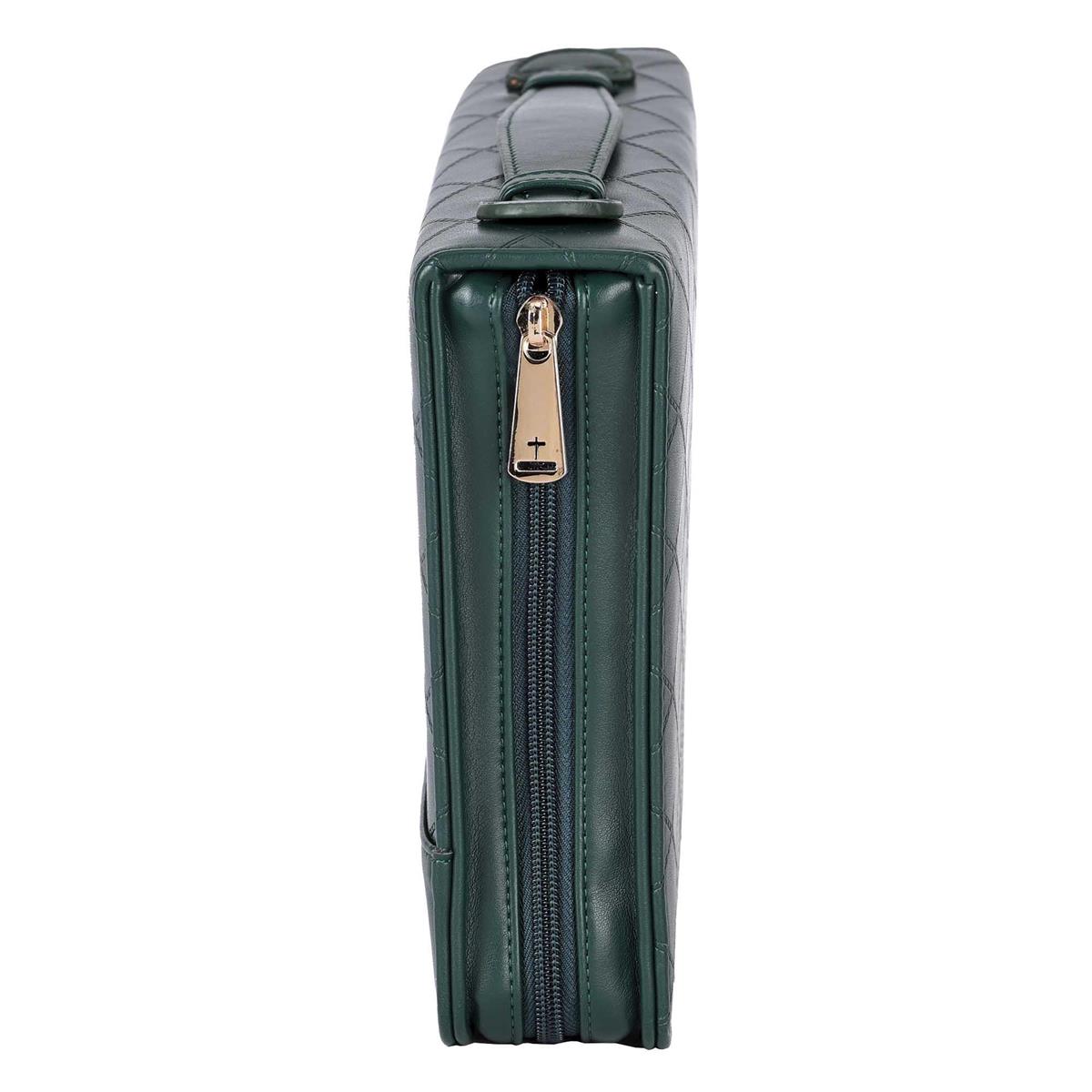 Bible Case Quilted Be Still Green XLarge by Dicksons, product view 4
