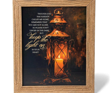 Framed Wall Art Lantern Keep The Light by Dicksons