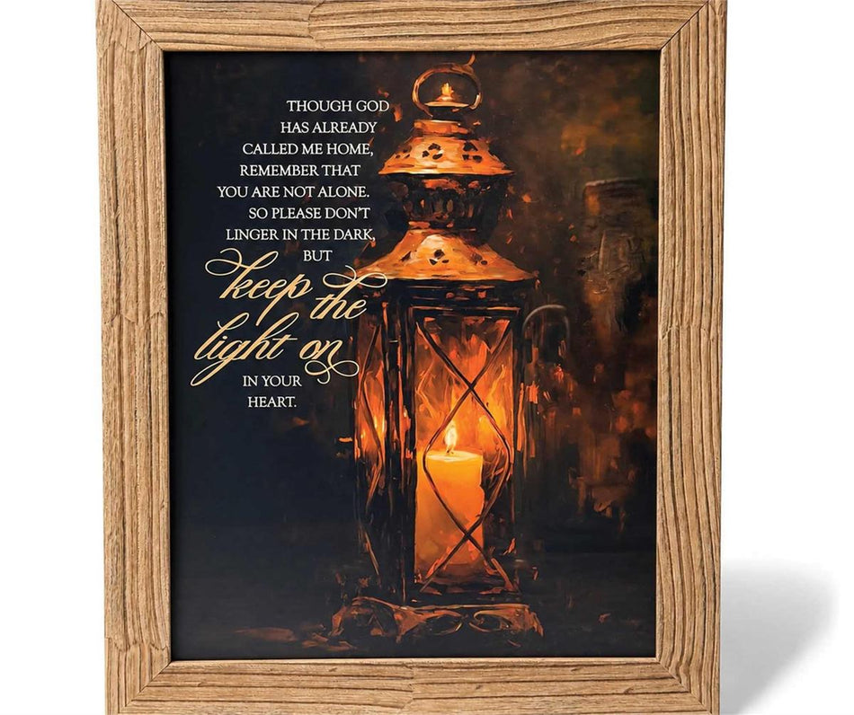 Framed Wall Art Lantern Keep The Light by Dicksons