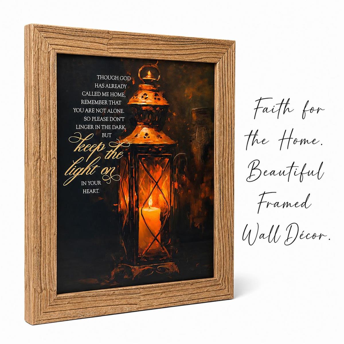 Framed Wall Art Lantern Keep The Light by Dicksons, product view 2