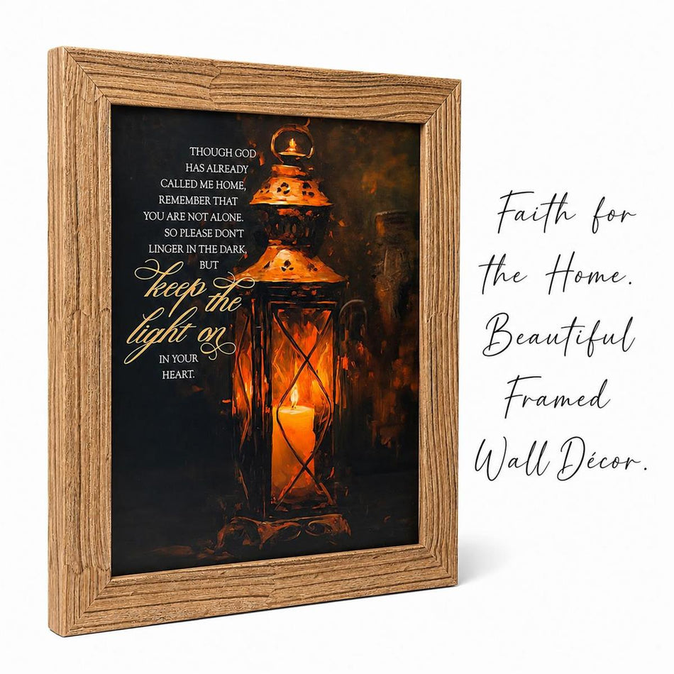 Framed Wall Art Lantern Keep The Light by Dicksons, product view 2