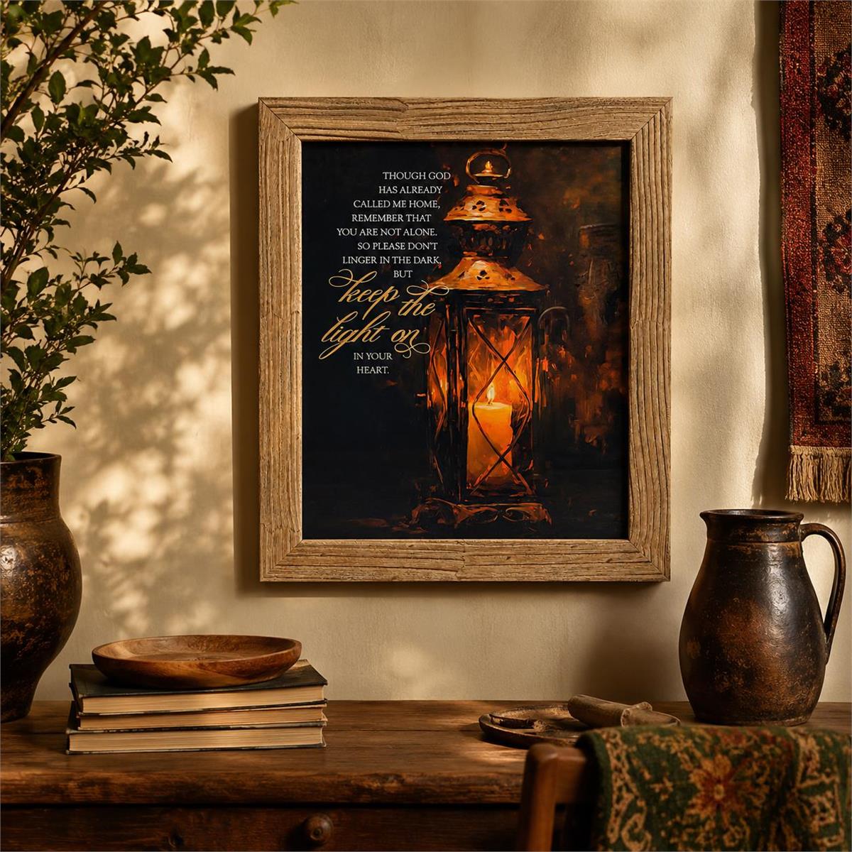 Framed Wall Art Lantern Keep The Light by Dicksons, product view 5