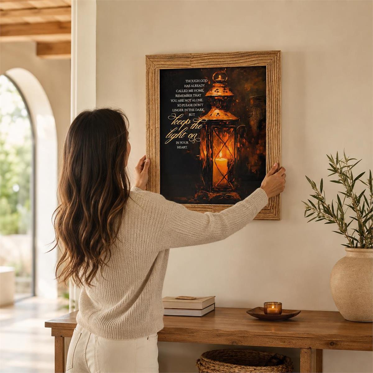 Framed Wall Art Lantern Keep The Light by Dicksons, product view 6